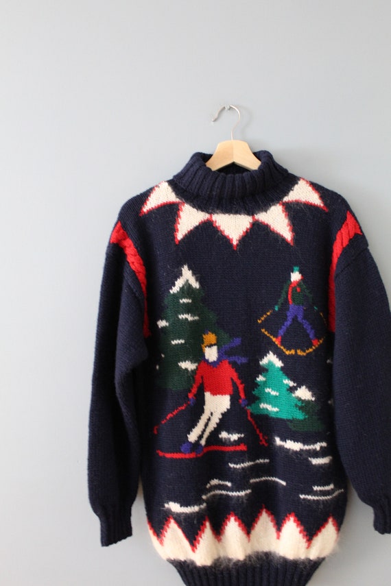 ICE SKATERS mohair wool sweater | 1980s Michelle … - image 7