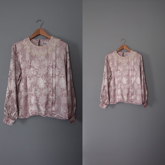 WISTERIA ornament blouse | lace collar poet blous… - image 2