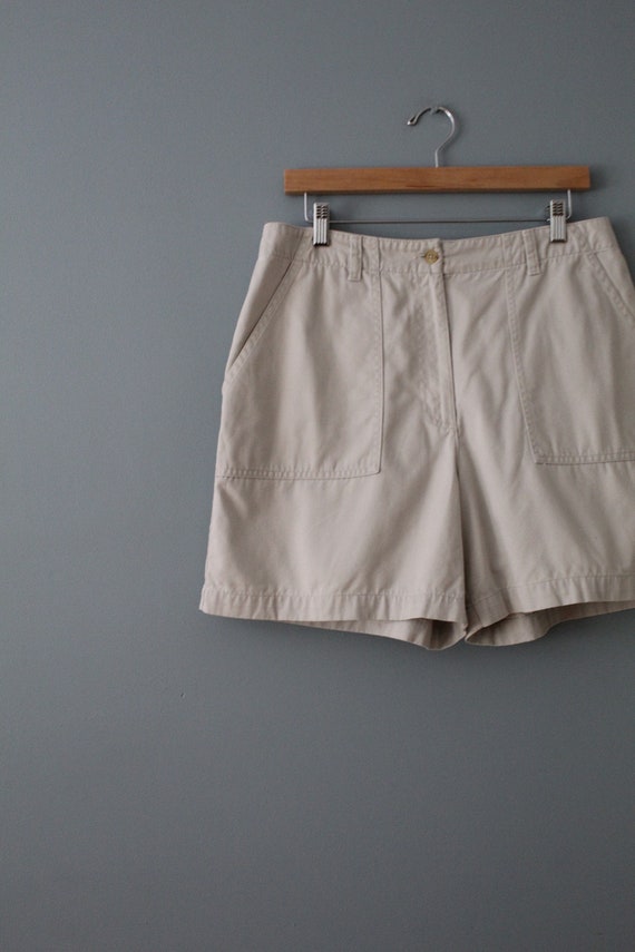 BEIGE cotton summer shorts | 1990s summer shorts … - image 6