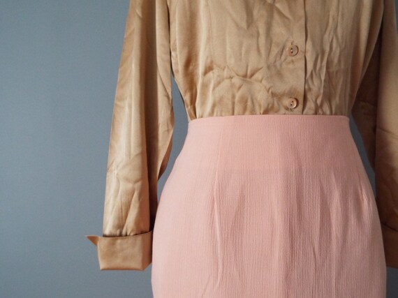 PUTTY pink pencil skirt | micro pleat mini skirt - image 4