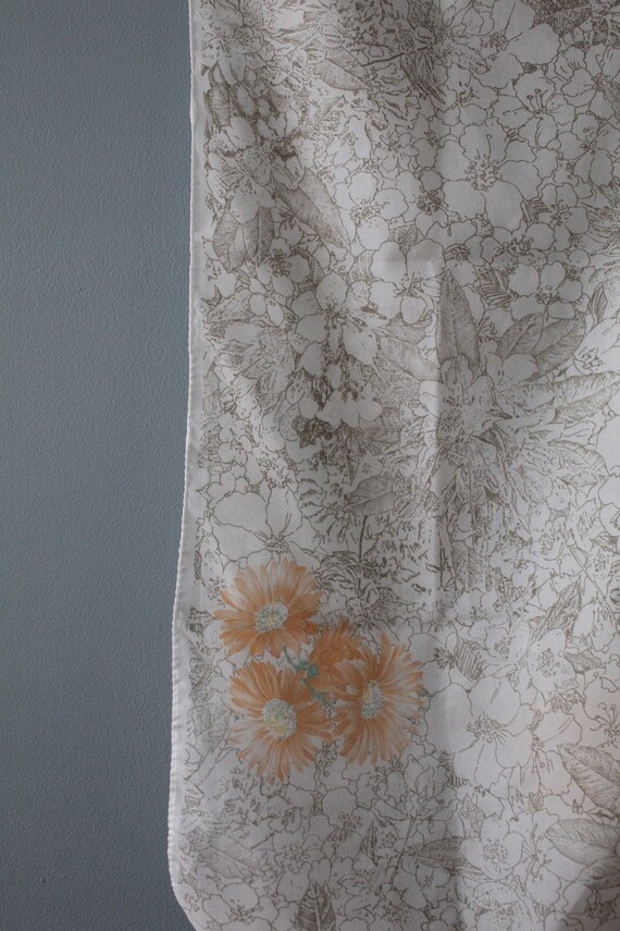 autumnal scarf | pale muted floral autumn scarf |… - image 6