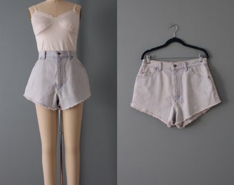 90s vintage Lee shorts | washed denim cut off shorts | vintage summer shorts