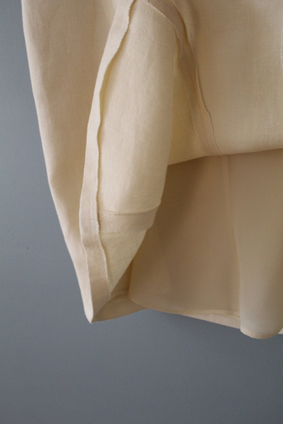 Armani linen skirt | cream white linen tulip skir… - image 9