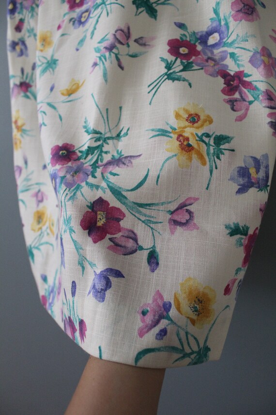 BOTANICAL midi skirt | 1970s cottage core botanic… - image 7
