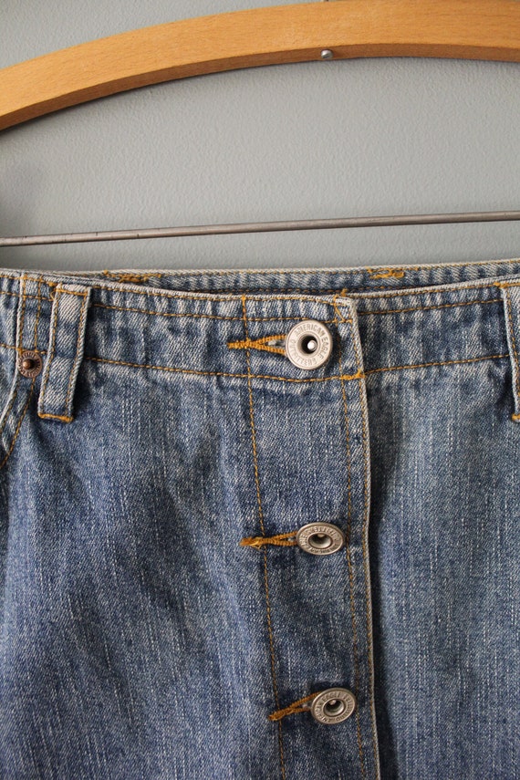 denim button down mini skirt | 90s American Eagle… - image 4