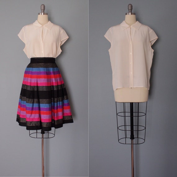 VANILLA silk top | keyhole front silk blouse | pal