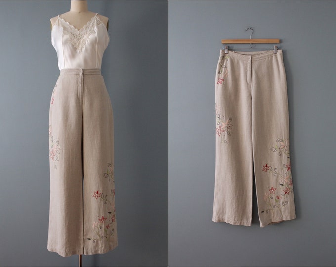 EMRYS Hand Embroidered Linen Pant Set