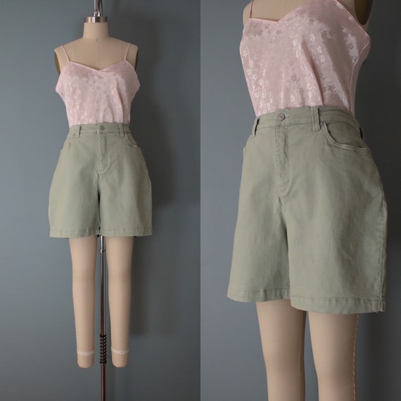 PISTASHIO green denim shorts | soft denim shorts … - image 1