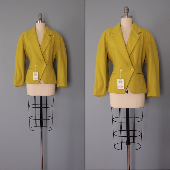 CHARTREUSE cropped blazer | 1940s inspired blazer