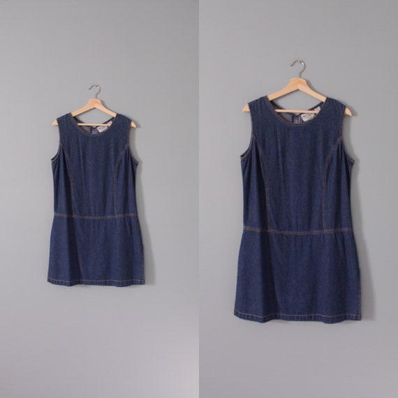 DENIM drop waist romper