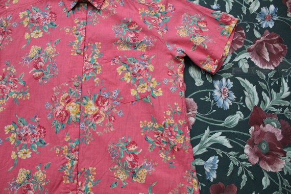 ROUGE pink cotton shirt | cottagecore roses shirt… - image 7