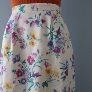 BOTANICAL midi skirt 1970s cottage core botanical skirt botanical aline midi skirt image 4