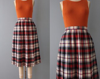 TARTAN wool skirt | 1980s Preswick & Moore skirt