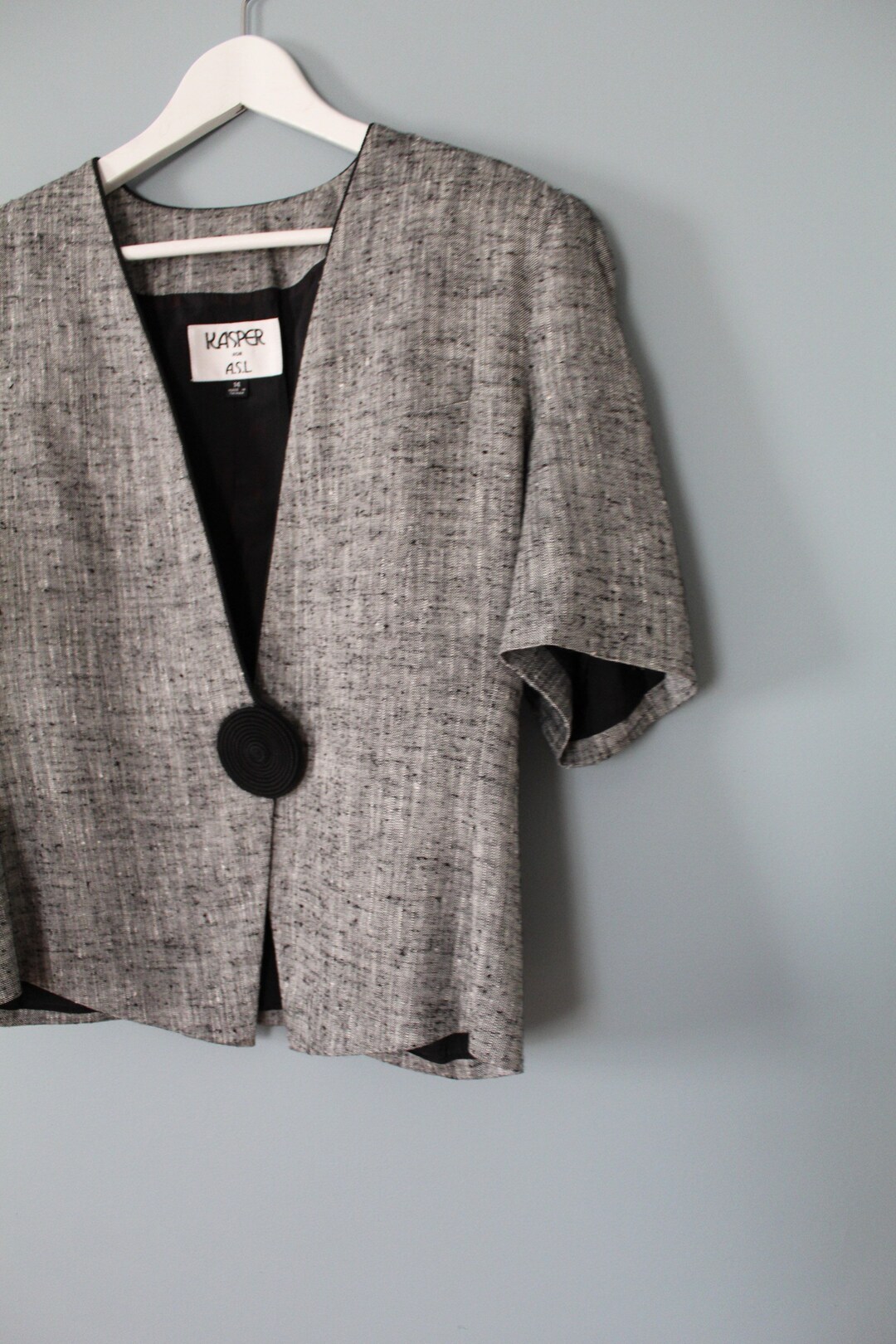 Crop Blazer With Button Details