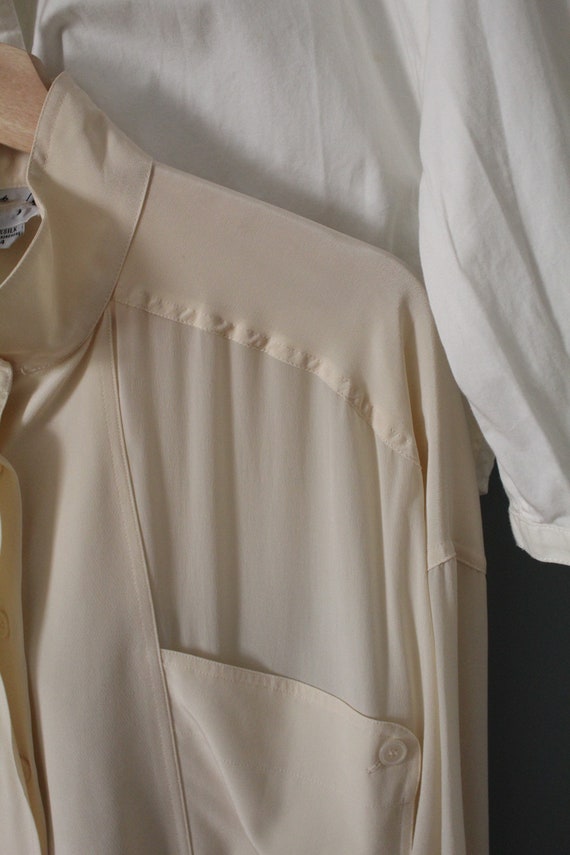 VANILLA CREAM vintage blouses | cotton and silk l… - image 3