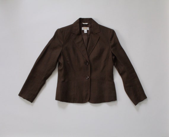NUTMEG linen blazer | cropped linen jacket | cropp