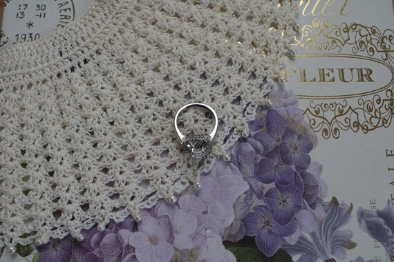 clear crystals cocktail statement ring - image 10