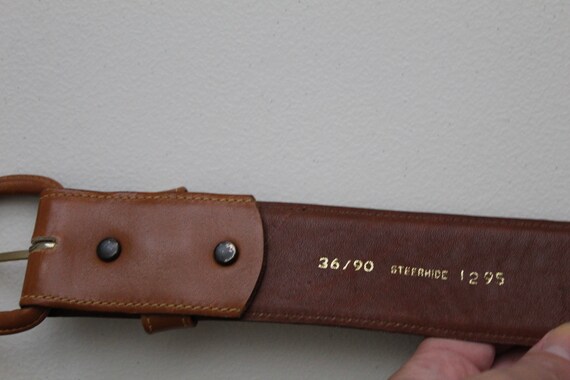 CARAMEL leather belt | bohemian wide leather belt… - image 9