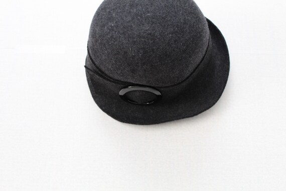 ESCALA charcoal gray cloche | 1930s inspired wool… - image 7