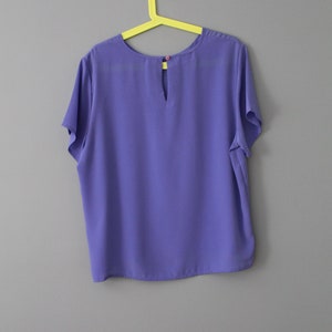 PERIWINKLE and PINK vintage tops 1990s blouses choose or set short sleeves summer tops image 10