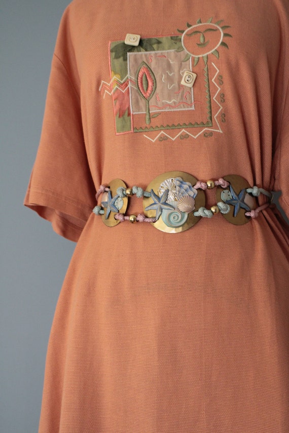 CLAY terracota artist dress | embroidered sun dre… - image 9