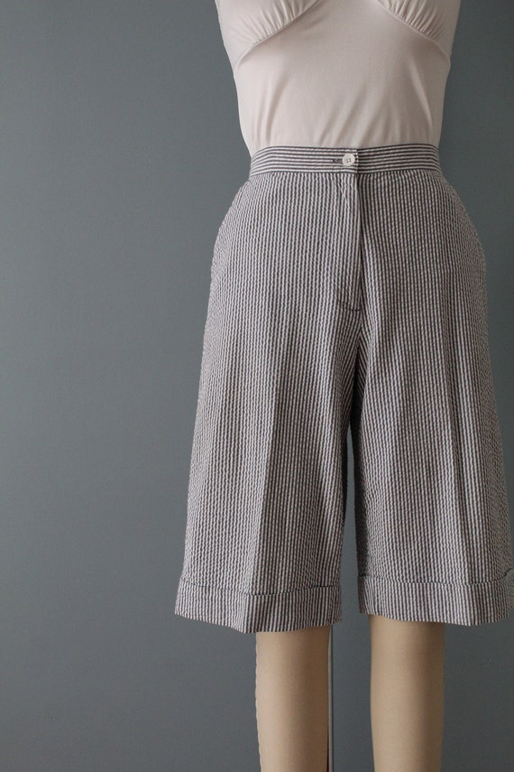 vintage seersucker shorts | 90s Studio Works shor… - image 3