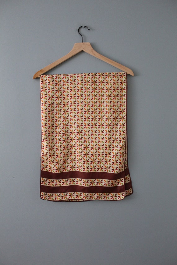 1960s silk scarf | autumnal silk scarf | mod prin… - image 4