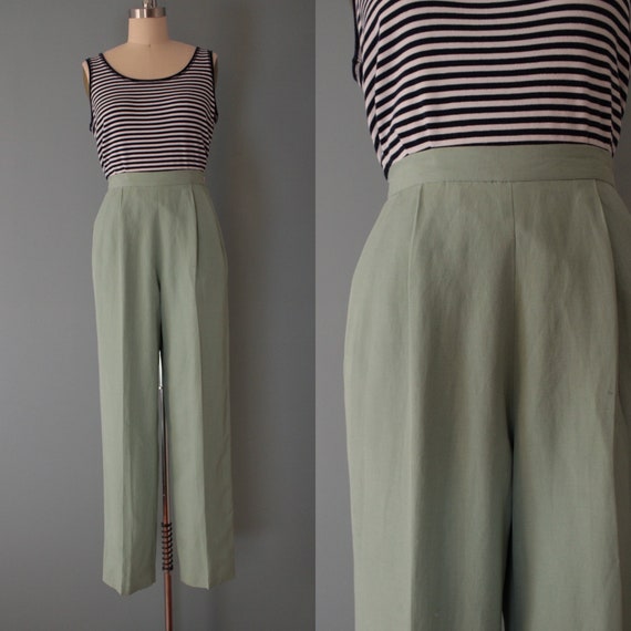 SEAGLASS linen and silk trousers - image 1
