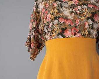 botanical cropped blouse