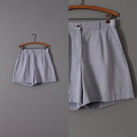 PERIWINKLE blue shorts | cotton tap shorts | high