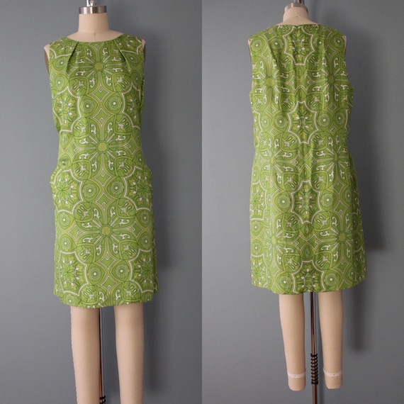 chartreuse mod silk midi dress | 90s Y2K Talbots … - image 10