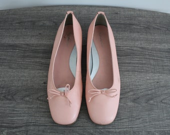 ballet pink bow flats