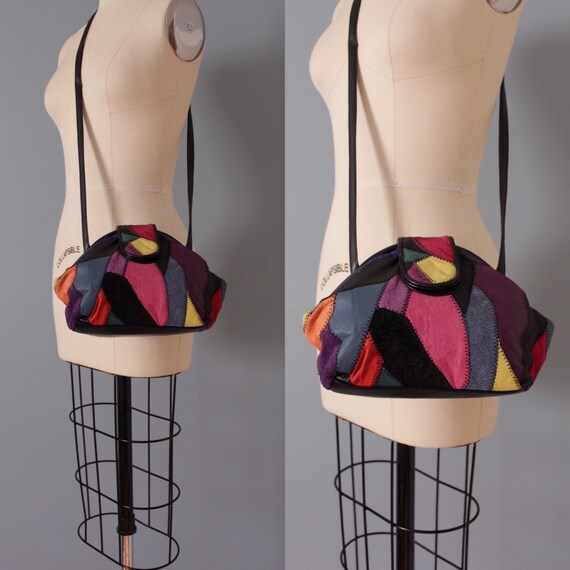 PATCHWORK doctor bag | 1980s leather framed bag |