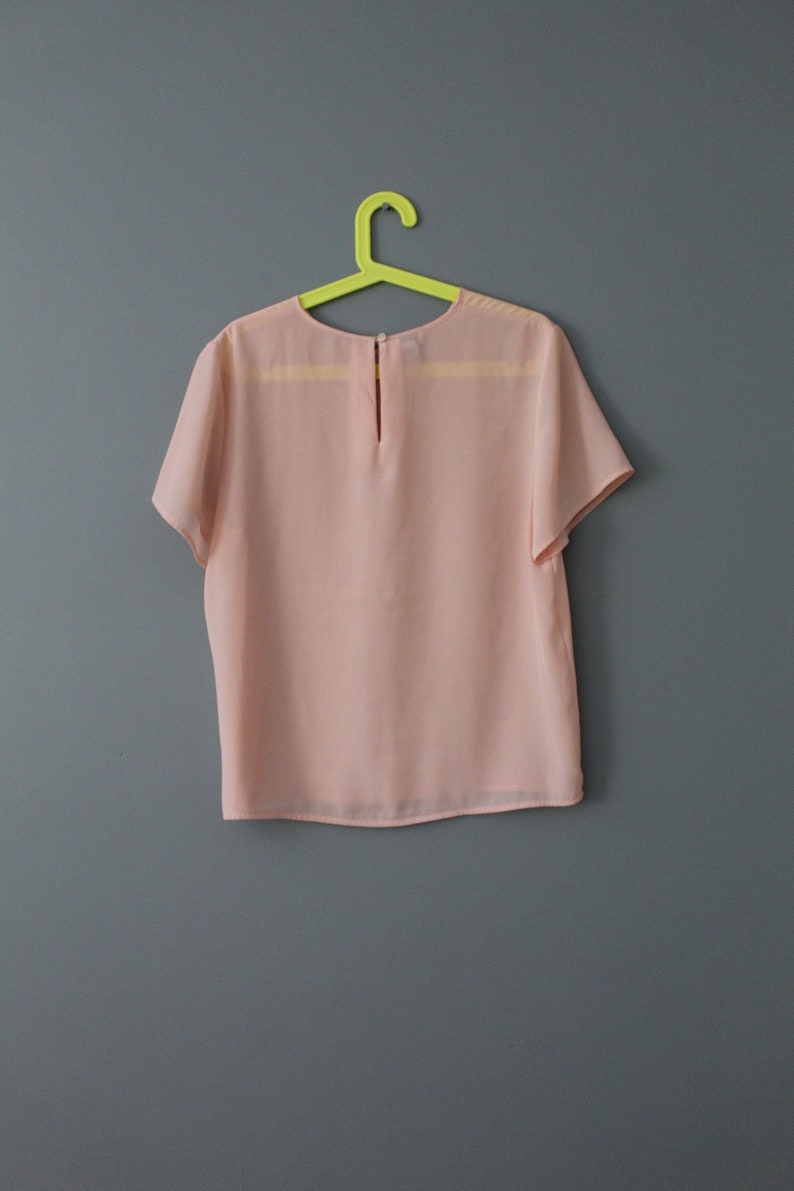 PERIWINKLE and PINK vintage tops 1990s blouses choose or set short sleeves summer tops image 3