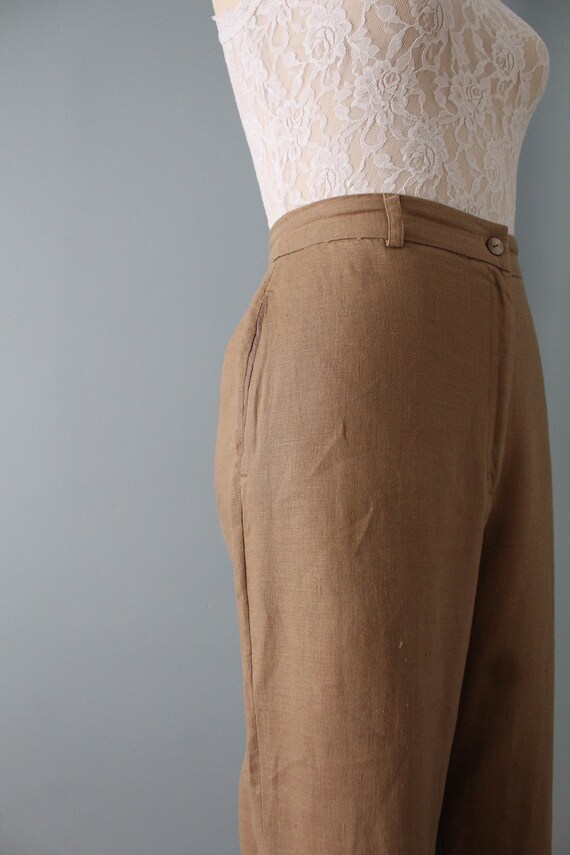 nutmeg linen cropped pants | wide culotte summer … - image 6