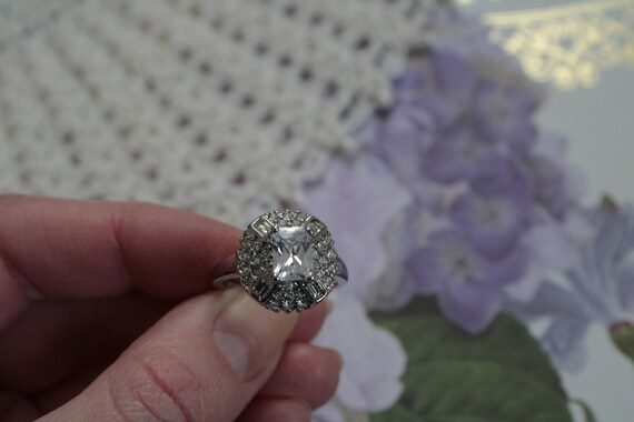 clear crystals cocktail statement ring - image 7