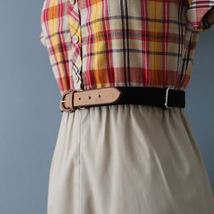 Ralph Lauren belt | leather and canvas belt | 1980s RL belt