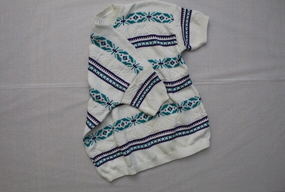FAIR ISLE pullover sweater | 80s 90s nwt new old … - image 5