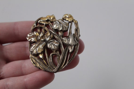 ART DECO orchid brooch - image 1