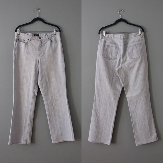 white wash flared jeans | 90s NY Jeans distressed… - image 4