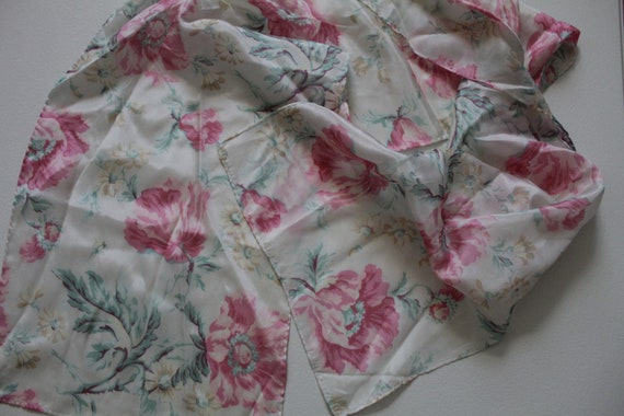 POPPIES silk scarf | botanical silk scarf | paste… - image 2