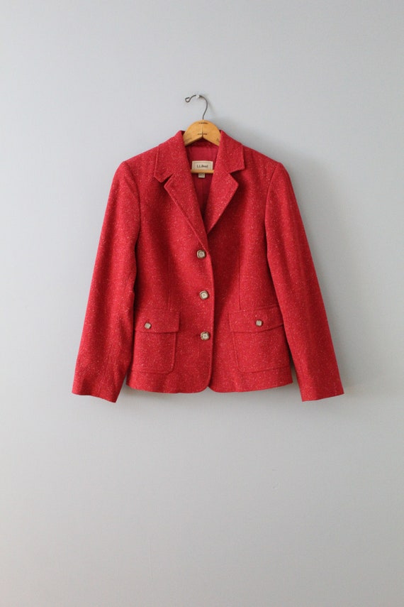 BRICK red wool blazer | 90s LLBean jacket | marbl… - image 2