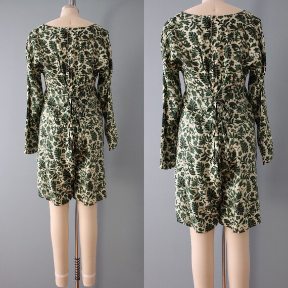 MOSS green botanical romper | whimsical floral sl… - image 9