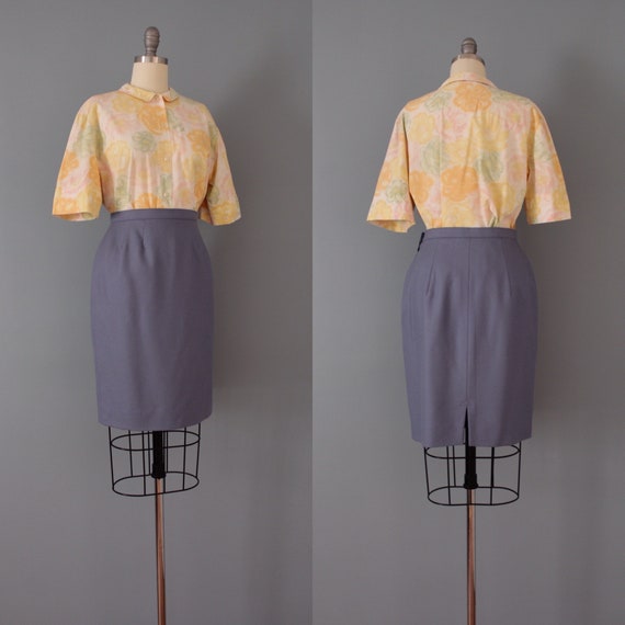 Cornflower blue mini skirt | 1970s mini tulip ski… - image 10