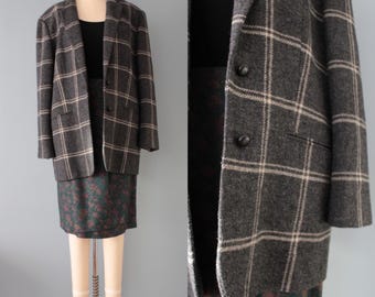 Vintage Ralph Lauren Wollmantel in Anthrazit