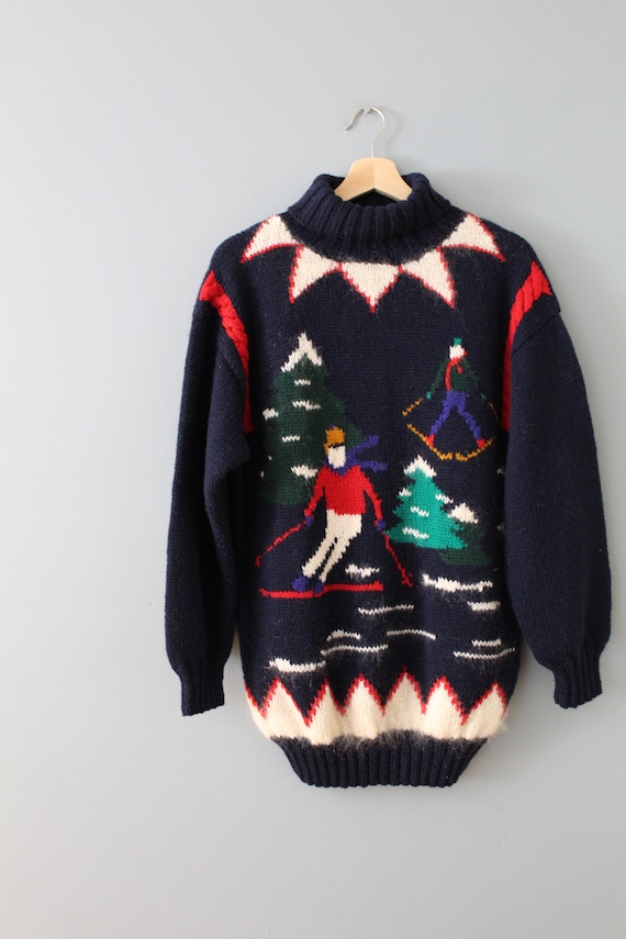 ICE SKATERS mohair wool sweater | 1980s Michelle … - image 2