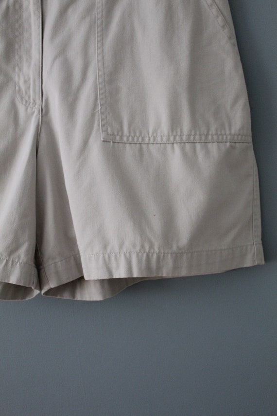 BEIGE cotton summer shorts | 1990s summer shorts … - image 8