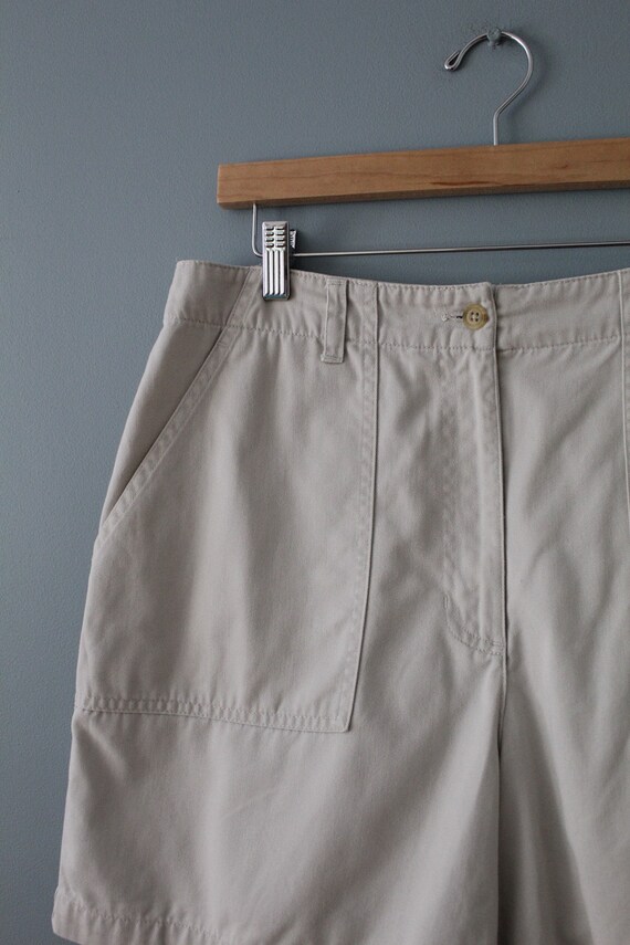 BEIGE cotton summer shorts | 1990s summer shorts … - image 7