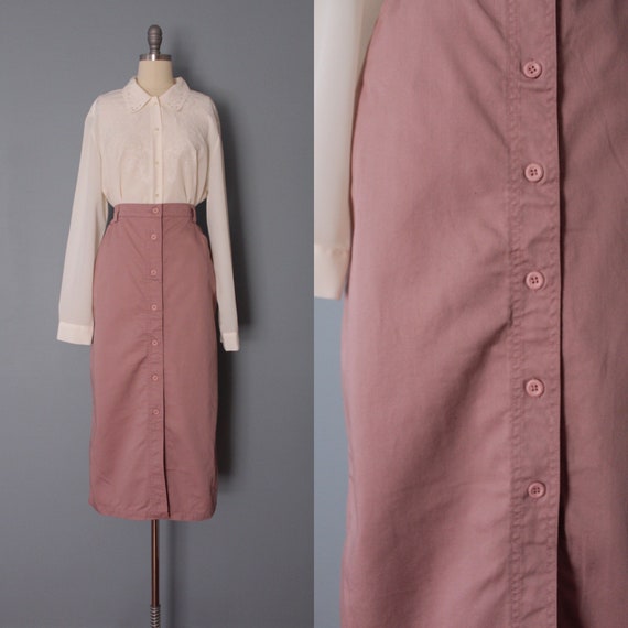 DUSTY rose denim skirt | Woolrich denim skirt | ne