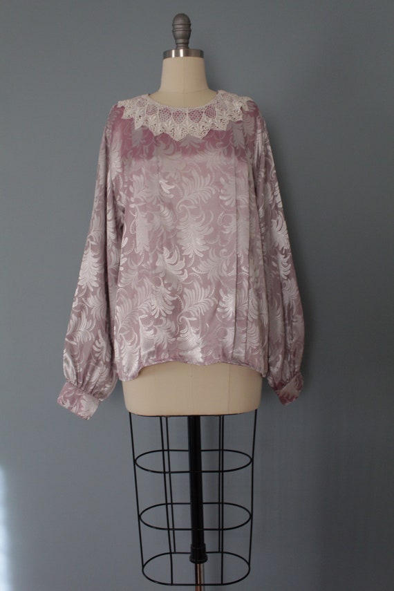 WISTERIA ornament blouse | lace collar poet blous… - image 4